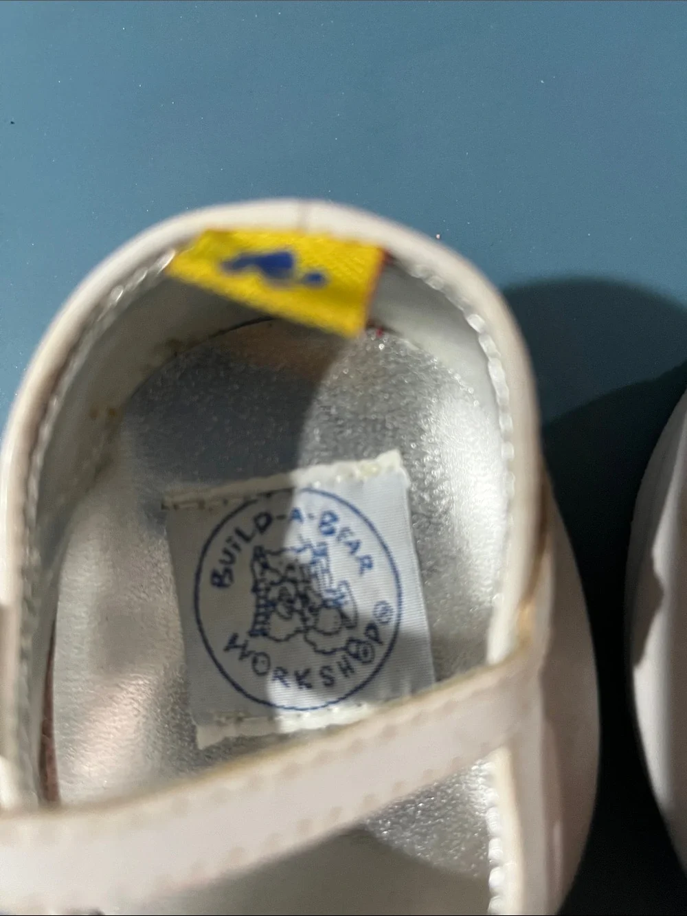 Build-A-Bear Mary Jane Baby Shoes with Gold Butterfly Accent